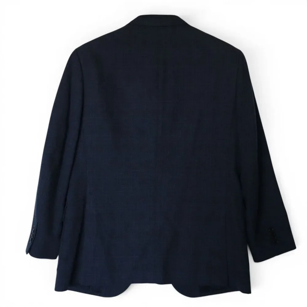 J. Crew Ludlow Men's 40R Carpini 100% Wool Blazer Unstructured Jacket Blue Check